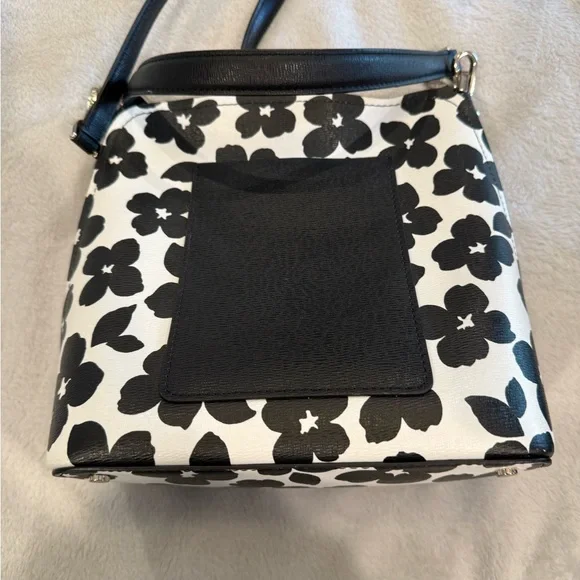 Kate Spade Black and White Floral Crossbody Bag - Picture 2 of 4